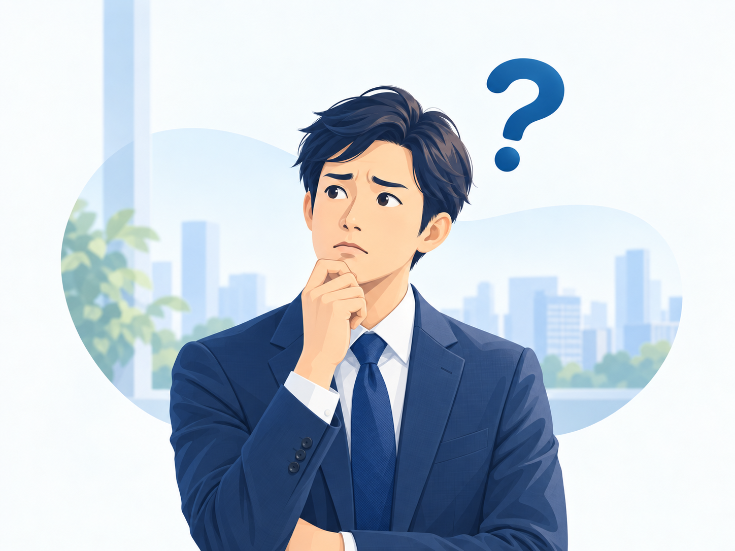 不安を感じているビジネスパーソン